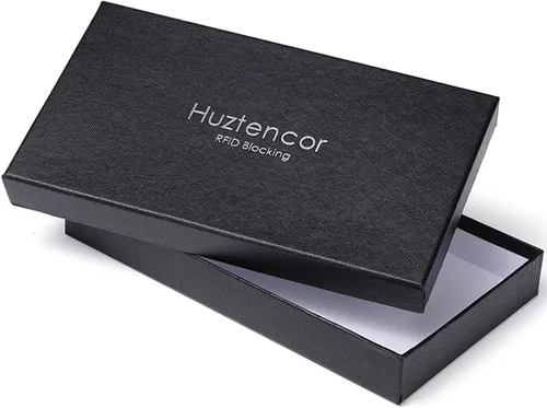 Miniatura 7 de Huztencor cartera de cuero con bolsillo para tarjeta de crédito bloqueo RFID, billetera, funda para tarjetas para mujer