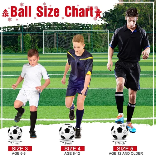 Miniatura 2 de Shappy 2 pelotas de fútbol a granel con bomba, bolsa de malla, tamaño oficial 3, 4, 5, pelota de fútbol colorida para interiores y exteriores