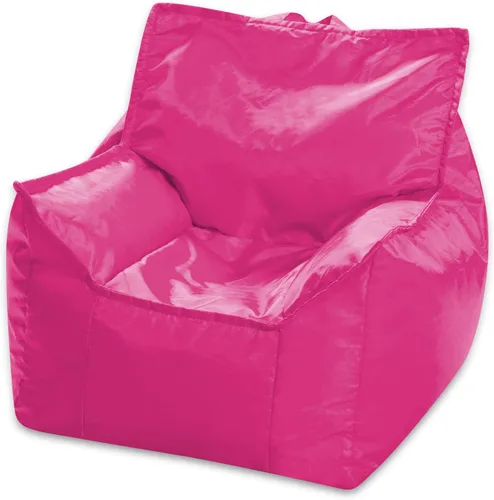 Miniatura 206 de Posh Beanbags - Sillón puff grande, 38 pulgadas, color azul rey sólido Nylon suave - Azul real