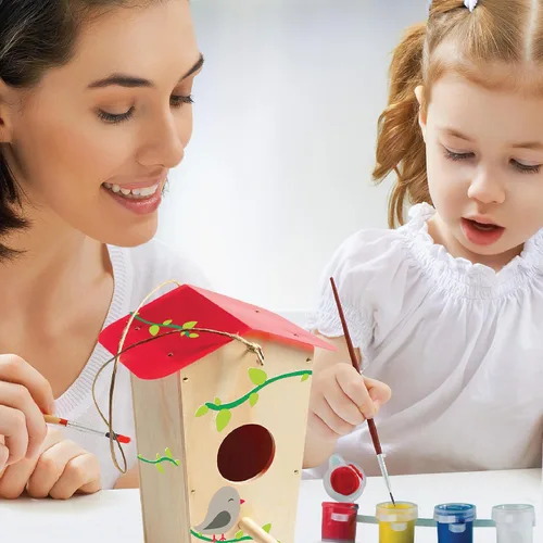 Miniatura 4 de STANLEY Jr. Kit de madera - Juego de artes y manualidades creativas para niños y adultos (casa de pájaros de madera (nuevo))
