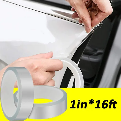 Miniatura 8 de QBUC - Protector de borde de puerta de coche, transparente, universal, protector de umbral de puerta de coche, protector de borde, película