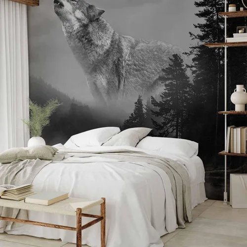 Miniatura 5 de artgeist Mural para pared Animal lobo 98x69 pulgadas - Papel tapiz no tejido de forro polar Decoración de pared Impresión fotográfica Diseño