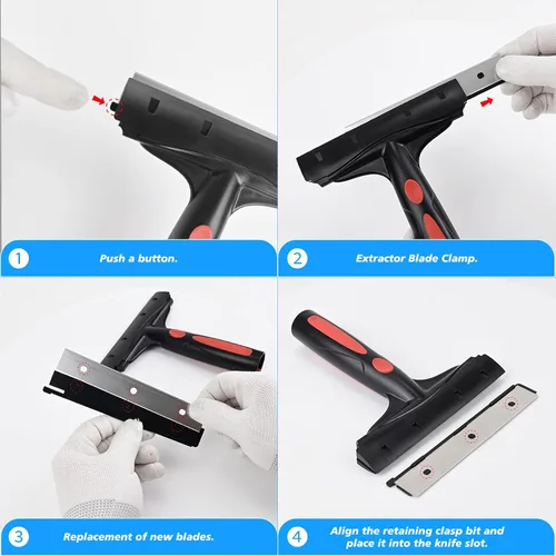 Miniatura 7 de EHDIS Cuchillas de repuesto de 6 pulgadas para raspador de pintura, cuchillas de acero inoxidable para raspadores de ventana, doble filo, paquete