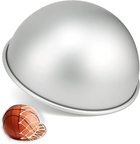 Miniatura 12 de Bandeja para pastel de 5 pulgadas con cúpula, 2 piezas, Molde de pastel de fútbol, Molde de pastel de hemisferio, Molde de pastel de fútbol 3D