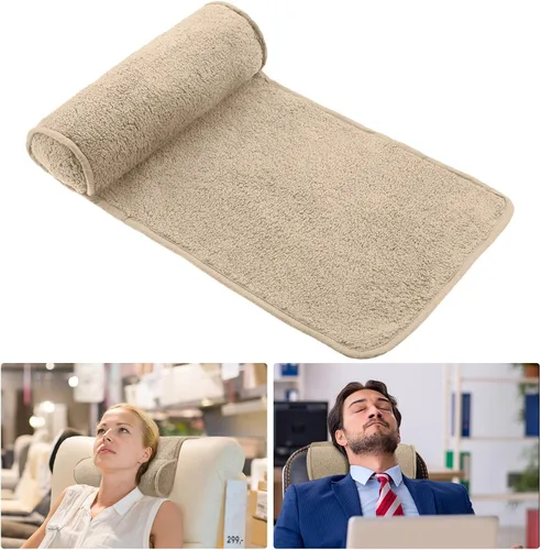 Miniatura 14 de Weysat Almohada reclinable para el cuello y la cabeza, rollo de forro polar antideslizante ajustable para el cuello, cojín para reposacabezas