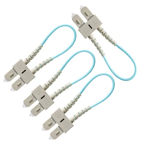Miniatura 10 de GwliUni 4 unids OM3 Loopback Plug Tester Multimodo LC-UPC Fibra óptica Duplex Cable Adaptador 50/125