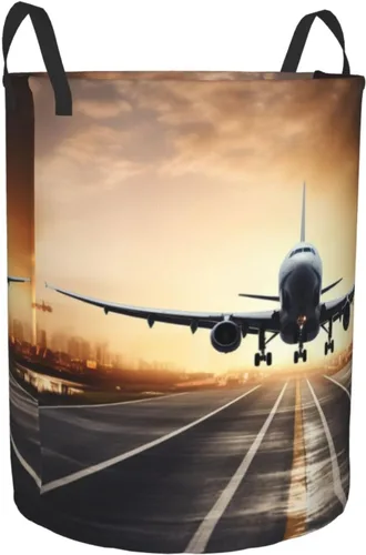 Miniatura 2 de backpack airplane print Circular Hamper Waterproof Storage Bin Organizer Basket Laundry Hamper With Handles For Clothes Toys Small
