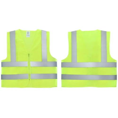 Miniatura 4 de Neiko Chaleco de seguridad de alta visibilidad ANSI Clase 2, sin bolsillo, amarillo neón, grande (L)