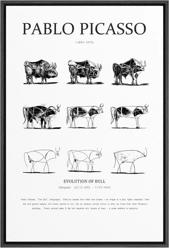 Miniatura 43 de SIGNLEADER Lienzo enmarcado para pared, lienzo de caballo blanco y negro, arte de pared para oficina en casa, 16 x 24 pulgadas, negro