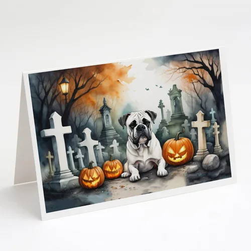 Miniatura 61 de Caroline's Treasures DAC2018GCA7P - Tarjetas de felicitación y sobres de Halloween espeluznantes de Border Collie, paquete de 8 tarjetas en blanco