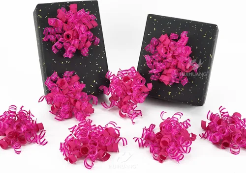 HUIHUANG Lazos de color rosa intenso para envolver regalos, lazo de regalo rizado de 5 pulgadas x 8 unidades, lazos de cinta autoadhesivos para Rosa