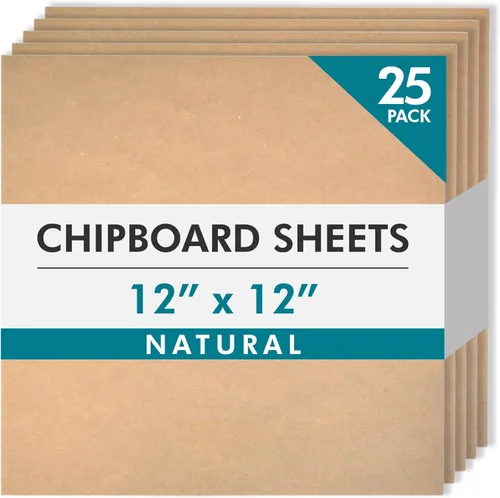 Miniatura 9 de Grafix de peso medio, láminas de madera prensada de 12 x 12 pulgadas, paquete de 25 unidades de color blanco.