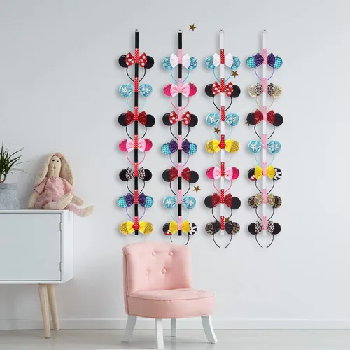 Miniatura 6 de Nuolich Soporte para diadema de orejas de ratón, organizador vertical de lunares, para colgar en la pared, decoración de accesorios para el cabello