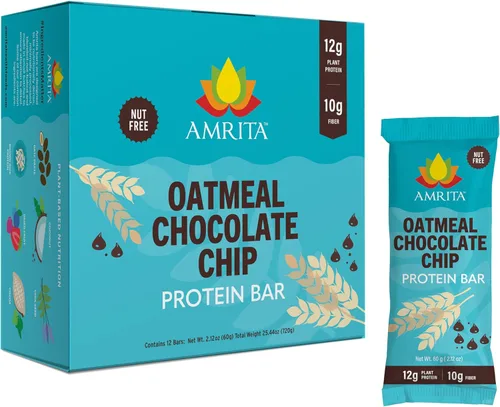 Miniatura 15 de Amrita Pack Variado Sin Frutos Secos de Barras de Proteína Veganas (Paquete de 12 x 3) Barra de Proteína a Base de Plantas de 11g a 12g Sin