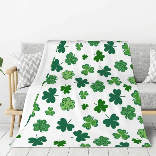 Miniatura 10 de Manta de lujo para el día de San Patricio, mullida, cálida y acogedora para sofá, cama y sala de estar, 40 x 30 pulgadas