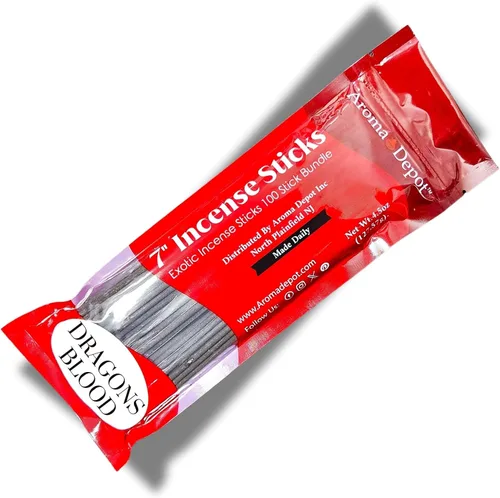 Miniatura 3 de Aroma Depot Dragon's Blood - Varitas de incienso de 7 pulgadas, 85 unidades, 7 pulgadas cada una, quema de 35 a 45 minutos, fragancia exótica