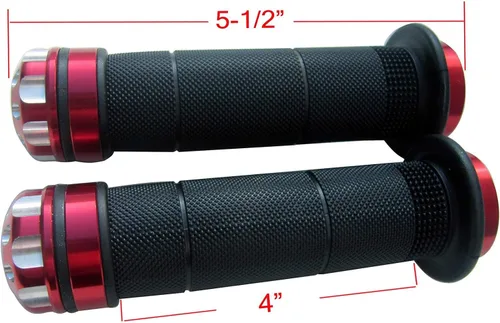 Miniatura 4 de Puños para manillar de motocicleta de 0.866 in de gel con barra CNC roja para Ducati Scrambler Classic 2017