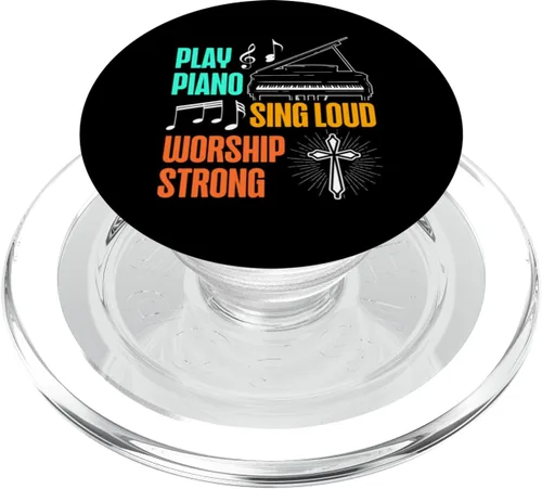 Miniatura 7 de Toca Piano Cantar Fuerte Adoración Fuerte Reproductor de Piano Amante de la Música PopSockets Estándar PopGrip