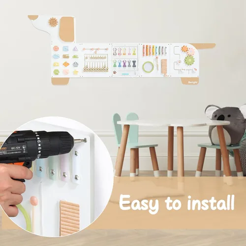 Miniatura 6 de Beright Paneles de Pared de Actividad para Perros con Tableros Ocupacionales, Juguetes Sensoriales Montessori, Centro de Actividades de Aprendizaje