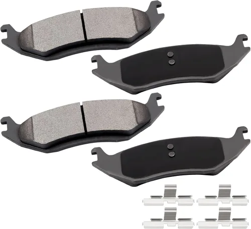 Miniatura 10 de Cciyu D627 Kit de 4 piezas de pastillas de freno cerámicas traseras 1994-2004 para Ford Mustang