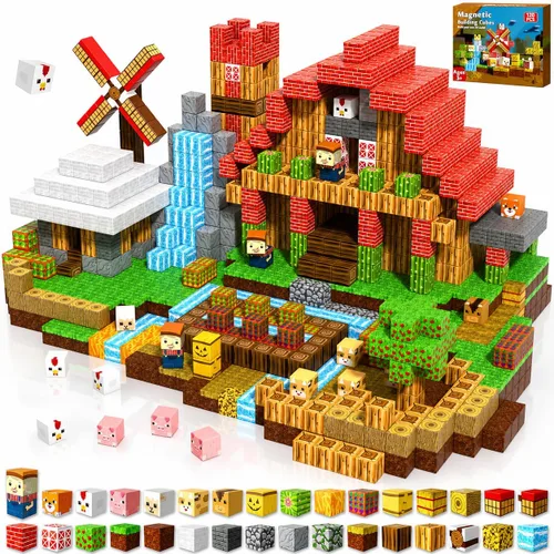 Miniatura 8 de GraceDuck Bloques magnéticos con caja de hierro, 45 bloques de construcción magnéticos de viaje, juego educativo STEM de construcción para niños a