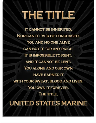 Miniatura 12 de The Title - Póster de Estados Unidos - Decoración de pared militar para marines, veteranos y entusiastas - Impresión artística de pared