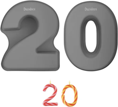 Miniatura 16 de Ducodocu Molde de silicona para tartas con números 3D, moldes para hornear, moldes novedosos para tartas, molde para hornear bricolaje