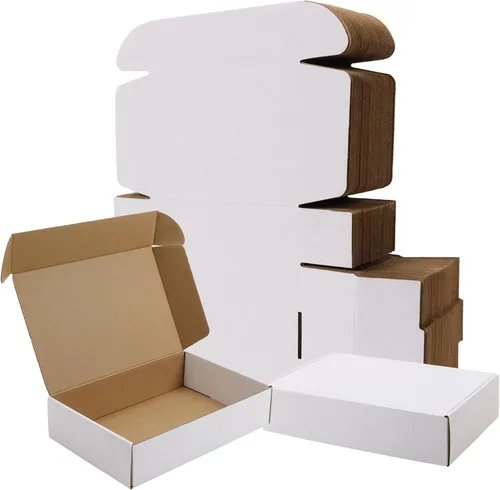 Miniatura 13 de BIOBROWN Cajas de cartón corrugado de 6 x 4 x 3 pulgadas, paquete de 50 cajas pequeñas para embalaje, cajas de envío para pequeñas empresas, negras