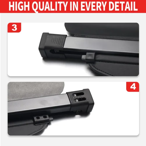 Miniatura 4 de Cubierta de carga para Toyota Rav4 2006 2007 2008 2009 2010 2011 2012 para accesorios de Toyota Rav4, negra, retráctil, estilo de fábrica, cubierta