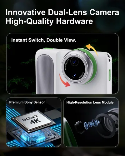 Miniatura 3 de MicroCam X1 - Cámara digital 4K con microscopio 400X, imágenes 4K verdaderas, enfoque automático, pantalla táctil LCD de 3.5 pulgadas, cámaras