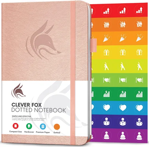 Miniatura 12 de Clever Fox Cuaderno con puntos, diario con páginas numeradas A5 5 x 8.25 pulgadas
