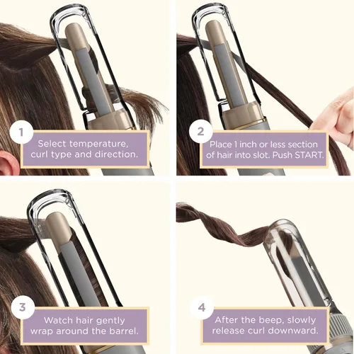 Miniatura 4 de INFINITIPRO by Conair Curl Secret MINI - Rizador automático de 1/2 pulgada, rizador de pelo inalámbrico para todo tipo de cabello y longitudes