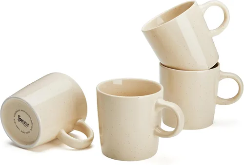 Sweese - Juego de 4 tazas de expreso de porcelana, color beige, de alta calidad y duraderas para profesionales, 3.5 onzas líquidas nan nan