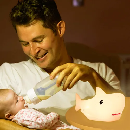 Miniatura 3 de ZKLiLi Luz nocturna de tiburón para niños, recargable y bonita lámpara suave para niños y niñas, regalos de Navidad, luces nocturnas para niños
