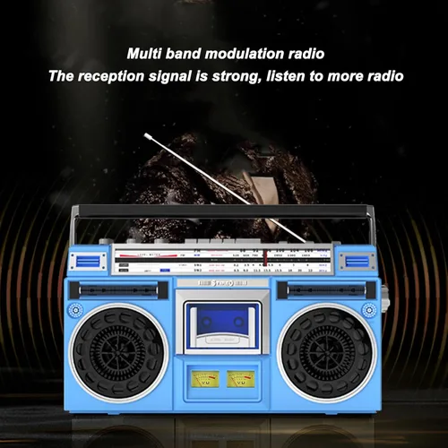 Miniatura 2 de Reproductor de cinta de casete portátil - Reproductor de casete retro, FM MW SW1 SW2 Radio estéreo, grabadora de reproductor de cinta de casete
