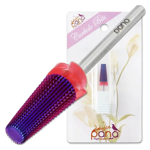 Miniatura 23 de PANA Broca de carburo de uñas 5 en 1 con vástago de 3/32 pulgadas - (grueso triple - grano extra fino, púrpura) - rotación bidireccional para uso