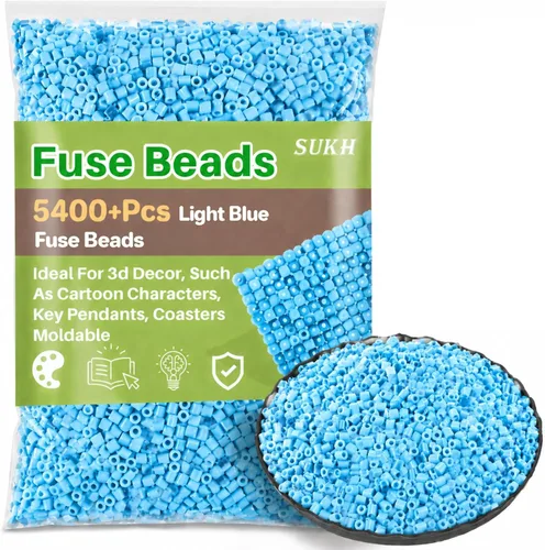 Miniatura 13 de Sukh 5400+Pcs Cuentas de Fusible - Juego de Cuentas de Fusible Juego de Cuentas de Fusión Cuentas de Fusible a Granel Cuentas de Hierro