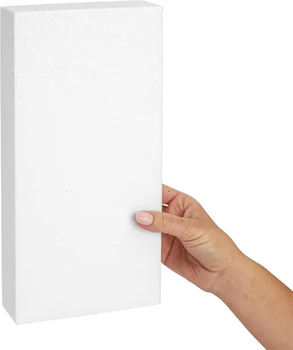 Miniatura 8 de Juvale Bloques de espuma suave para manualidades y arreglos florales, bloques de tallado de espuma, 12 x 6 x 2 pulgadas, blanco, paquete de 6