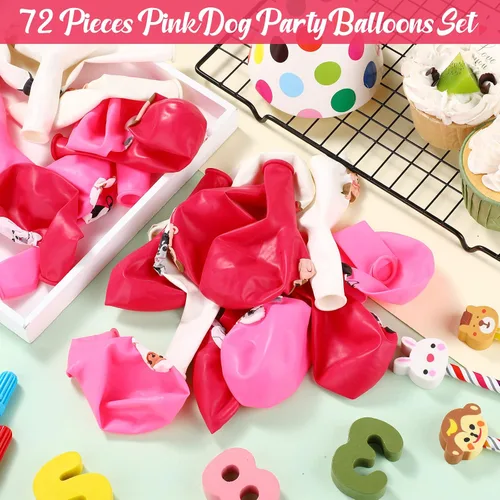 Miniatura 3 de Threan 36 globos para cachorros, globos para perros de 12 pulgadas, decoraciones de cumpleaños, suministros de fiesta temática de perros