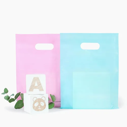 Miniatura 6 de Bolsas de mercancía Choice Marts en colores rosa pastel y azul pastel, 200 unidades, tamaño 9"x12", espesor de 1.5 mil