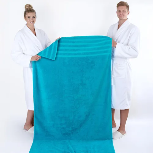Miniatura 5 de American Soft Linen Toallas de baño jumbo grandes de 35 x 70 pulgadas, 600 GSM, 100% algodón, sábanas de baño turcas, toallas de baño de lujo