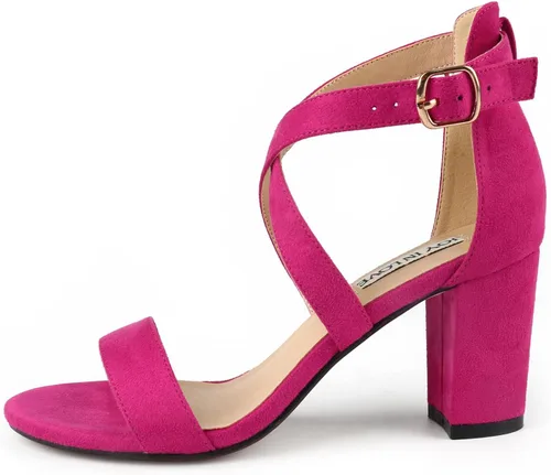Miniatura 2 de JOY IN LOVE Sandalias de tacón bajo con correa de tobillo de 3 pulgadas para mujer