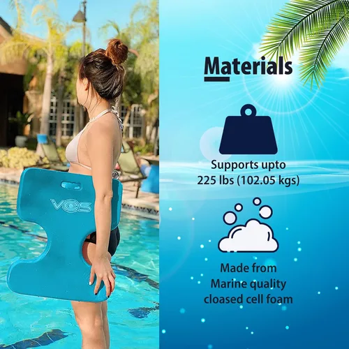 Miniatura 4 de VOS Oasis - Flotadores sólidos de agua prémium para adultos y niños, ultra flotantes, cómodos asientos flotantes para piscina, playas, lagos, Azul