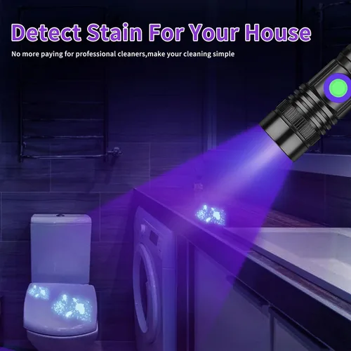 Miniatura 7 de Linterna de luz negra UV, mini lámpara de madera portátil USB - C recargable luz negra 395nm potente LED de mano linterna ultravioleta focalizable