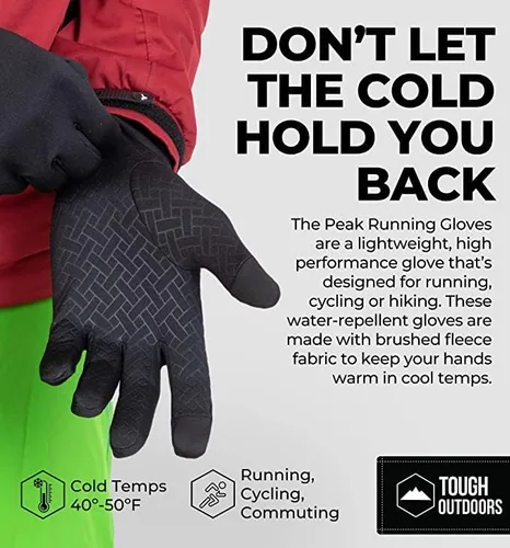 Miniatura 2 de Guantes de exteriores para pantalla táctil Guantes térmicos diseñados para correr, esquí, snowboard, ciclismo y enviar mensajes Mezcla de 90% nailon