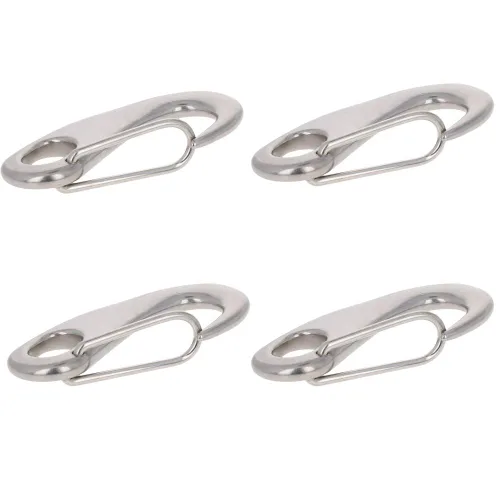 Miniatura 14 de MroMax Mosquetón a presión, acero inoxidable 304, clip de gancho a presión de 2.756 in/2.76 pulgadas de longitud, garra de langosta de grado marino