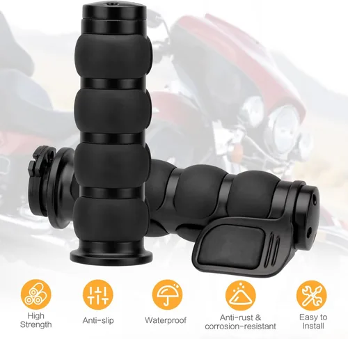 Miniatura 4 de Empuñaduras de mano para motocicleta de 1 pulgada y 0.984 in, agarre para manillar, acelerador, universal, compatible con Harley Davidson Dyna