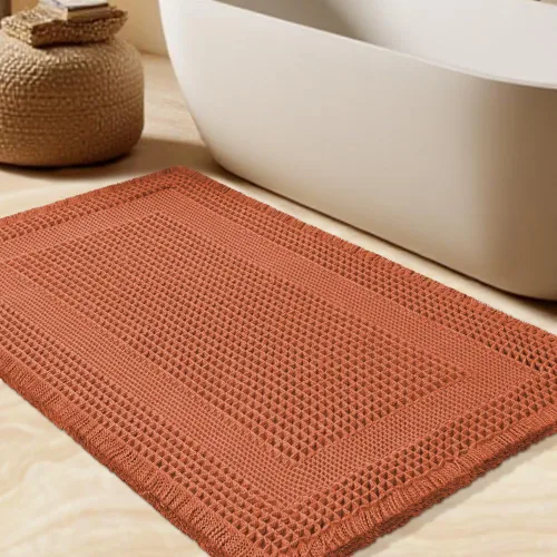 Miniatura 94 de Tapete de baño con diseño de gofre, moderno, bohemio, absorbente, antideslizante, ultrasuave, lavable a máquina, con letra de baño, dormitorio