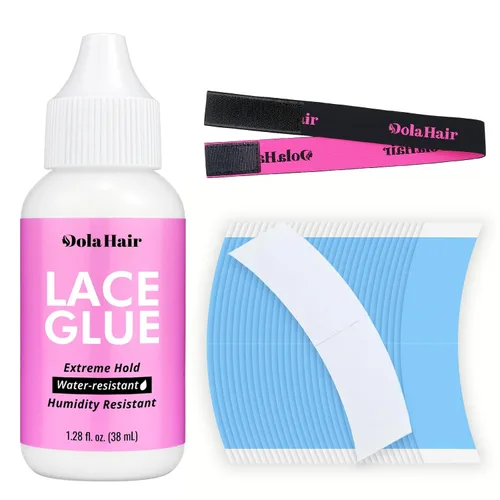 Miniatura 11 de Dolahair Pegamento de encaje Extreme Hold para pelucas, impermeable, unión invisible, 1.3 onzas