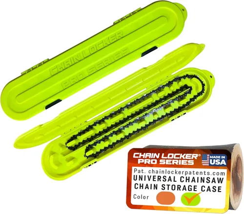 Miniatura 10 de Almacenamiento original de cadena de motosierra, estuche universal portátil para todas las cadenas de hasta 20 pulgadas de cuchillas - Puede apilar